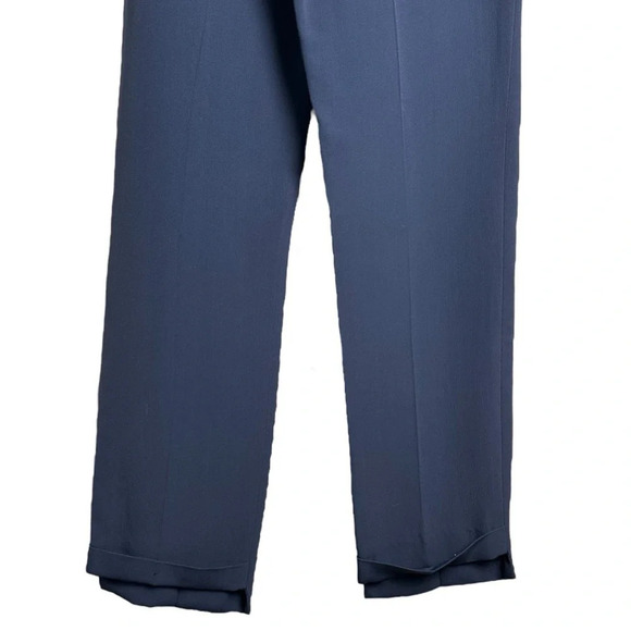 Chloé Size 14 NEW Pantalon Dark Marine Made in Italy Navy Blue Career Tags Pleat - Picture 5 of 15